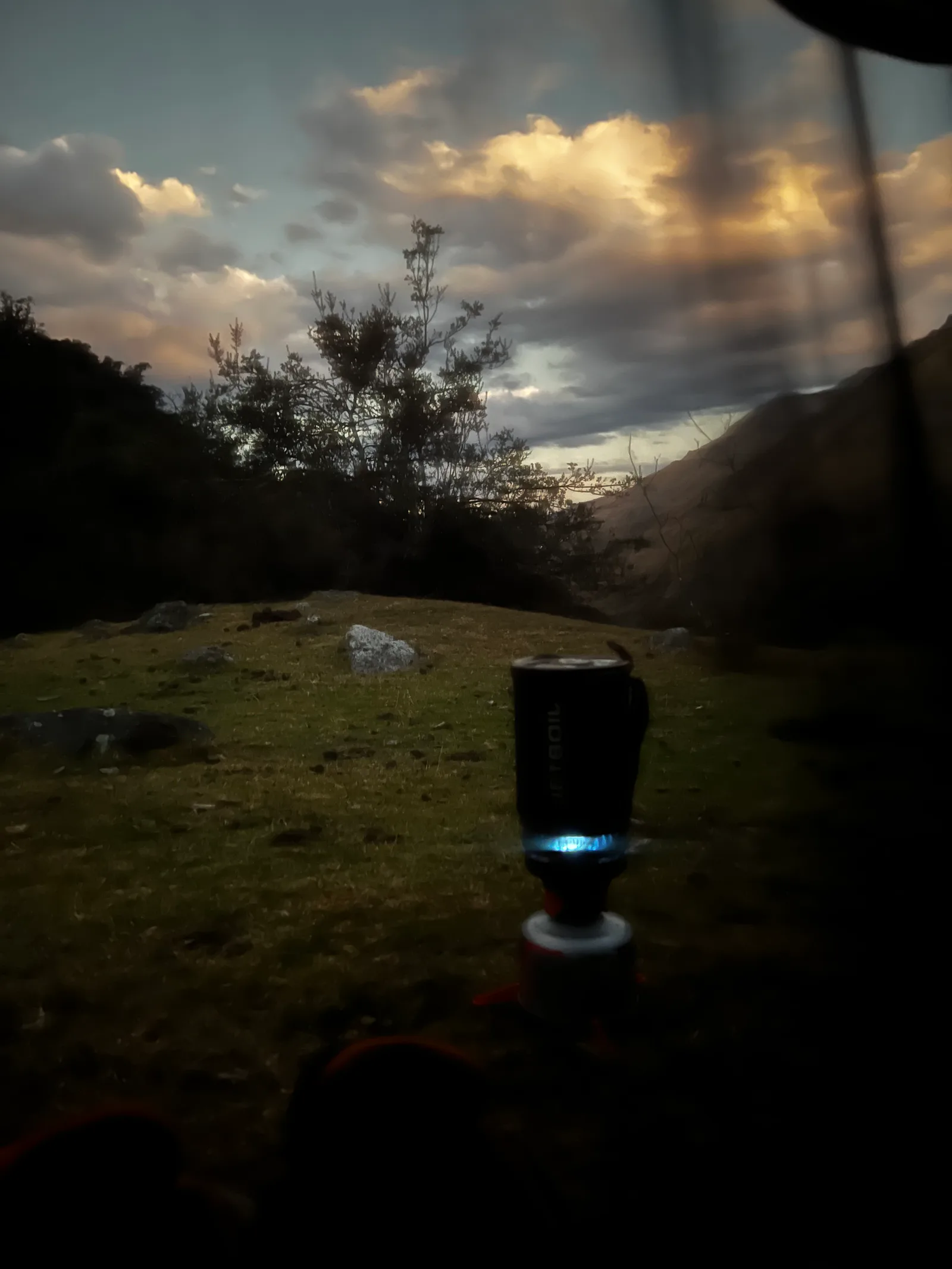 Le réchaud au crépuscule